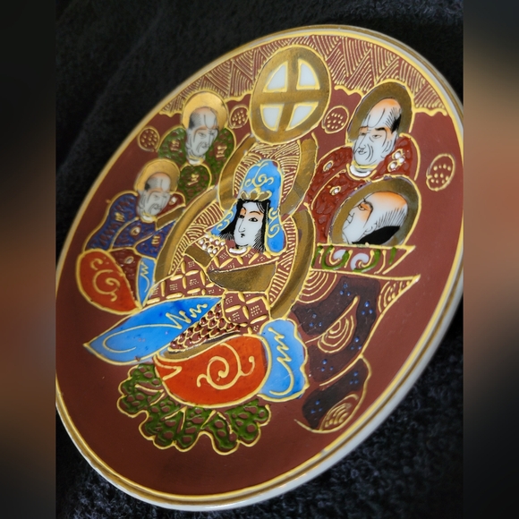 Rare vintage Satsuma Moriage Japanese Dragonware Geisha lithopane cup/saucer - Picture 13 of 16